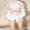 1/6 Scale Female Clothes, Female Silk Shirt Pajamas Tops Belt Clothes Accessory for 12inch PH TBL Action Figure Body (1pc Pink No.1 Belt) view 1