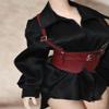 1/6 Scale Female Clothes, Female Silk Shirt Pajamas Tops Belt Clothes Accessory for 12inch PH TBL Action Figure Body (1pc Wine Red No.1 Belt) view 3