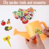GIFTRRTOY Kids Gardening Set, Kids Gardening Tools with Watering Can, Shovel, Rake, Gloves, Waterproof Apron and Storage Bag, Children Garden Tool for Boys Girls Age 3 4 5 6 7 8 view 4