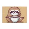 Yoga Sloth Coffee Puzzles 1000 Pieces Personalized Jigsaw Puzzles Wooden Photo Puzzle for Adults Family Picture Puzzle Gifts for Wedding Birthday Valentine's Day Gifts(29.5" x 19.7") view 2