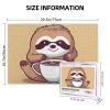 Yoga Sloth Coffee Puzzles 1000 Pieces Personalized Jigsaw Puzzles Wooden Photo Puzzle for Adults Family Picture Puzzle Gifts for Wedding Birthday Valentine's Day Gifts(29.5" x 19.7") view 3