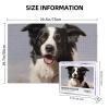Border Collie Puzzles 1000 Pieces Personalized Jigsaw Puzzles Wooden Photo Puzzle for Adults Family Picture Puzzle Gifts for Wedding Birthday Valentine's Day Gifts(29.5" x 19.7") view 3