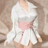 1/6 Scale Female Clothes, Female Silk Shirt Pajamas Tops Belt Clothes Accessory for 12inch PH TBL Action Figure Body (1pc Pink No.2 Belt) view 1