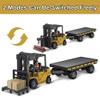 KNACKTOYZ Remote Control Forklift with Flatbed Truck, 11 Channel RC Forklifts with Spray, Cool Lights & Sound, 2 in 1 Lift Fork & Hook, Crane Construction Toys for Boys, Birthday Gift for Kids 3+ view 2