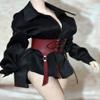 1/6 Scale Female Clothes, Female Silk Shirt Pajamas Tops Belt Clothes Accessory for 12inch PH TBL Action Figure Body (1pc Wine Red No.2 Belt) view 1