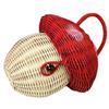 Anneome Mushroom Purse for Girls Handmade Woven Bag Basket Rattan Handbag Decor Handbag for Boys and Girls Random view 1