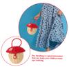 Anneome Mushroom Purse for Girls Handmade Woven Bag Basket Rattan Handbag Decor Handbag for Boys and Girls Random view 2