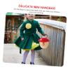 Anneome Mushroom Purse for Girls Handmade Woven Bag Basket Rattan Handbag Decor Handbag for Boys and Girls Random view 4