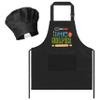 R HORSE 2Pcs Kid Apron and Chef Hat Set Adjustable Children Black Kitchen Apron Dress up Role Play Chef Toy Cooking Baking Painting and Training Kits Kid Funny Cooking Gift Birthday Gift for Kids view 1