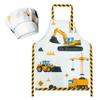R HORSE Kid Apron and Chef Hat Set- 2Pcs Adjustable Vehicle Children Kitchen Apron Dress up Role Play Chef Toy Kid Funny Cooking Birthday Gift for Kids Cooking Baking Painting and Training view 1
