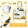 R HORSE Kid Apron and Chef Hat Set- 2Pcs Adjustable Vehicle Children Kitchen Apron Dress up Role Play Chef Toy Kid Funny Cooking Birthday Gift for Kids Cooking Baking Painting and Training view 2