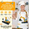 R HORSE Kid Apron and Chef Hat Set- 2Pcs Adjustable Vehicle Children Kitchen Apron Dress up Role Play Chef Toy Kid Funny Cooking Birthday Gift for Kids Cooking Baking Painting and Training view 3