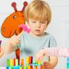 Fowecelt Wooden Hammer Toys Simulation Hammers Maintenance Tools Educational Toys for Kids Birthday Party Games Supplies (Pink) view 4