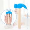 Fowecelt Wooden Hammer Toys Simulation Hammers Maintenance Tools Educational Toys for Kids Birthday Party Games Supplies (Blue) view 2