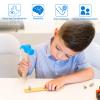 Fowecelt Wooden Hammer Toys Simulation Hammers Maintenance Tools Educational Toys for Kids Birthday Party Games Supplies (Blue) view 3