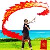 16.4 FT (5 Meters) Golden Red Dragon Poi with 3D Dragon Head & Swing Rope Combo for Kids, Chinese Wulong Flowy Dragon Ribbon Streamer Outdoor Fitness Golden Dragon Stage Prop Set view 1