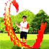 16.4 FT (5 Meters) Golden Red Dragon Poi with 3D Dragon Head & Swing Rope Combo for Kids, Chinese Wulong Flowy Dragon Ribbon Streamer Outdoor Fitness Golden Dragon Stage Prop Set view 2