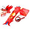 16.4 FT (5 Meters) Golden Red Dragon Poi with 3D Dragon Head & Swing Rope Combo for Kids, Chinese Wulong Flowy Dragon Ribbon Streamer Outdoor Fitness Golden Dragon Stage Prop Set view 4