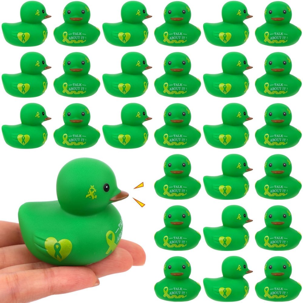 72Pcs Mental Health Rubber Duck Motivational Mini Duck Mental Health Awareness Item Gift for Friends Family Coworkers Fundraiser Giveaways