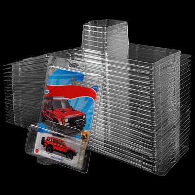 24 Pcs Clear Protector Cases Model Car Clamshell Cases Display Case Clear Protective Packs Car Blister Pack Covers Compatible with Hot-Wheels for Storage, 7.5 x 5 x 2 Inch