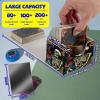 Card Deck Box Plus 100 Counts Matte Black Card Sleeves, Sugar Skull Rose for Collectible MTG TCG CCG Card Storage Box Horizontal Holds 100+ Single Sleeved Cards, Leather Game Card Box Organizer view 2