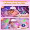 PIKOY Night Light for Kids, 90 Modes+6 Films+Dimmer+Timer+Remote Kids Night Light Projector, Rechargeable Built-in Battery+360 Silent Rotation Butterfly/Princess/Mermaid Room Decor,Girl Toys/Gifts view 4