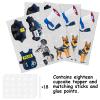 18pcs Blue Glitter Dessert Cupcake Topper Congrats Officer Policeman Theme Decor Supplies Boys Girls 2024 College Graduation Party Decorations view 3
