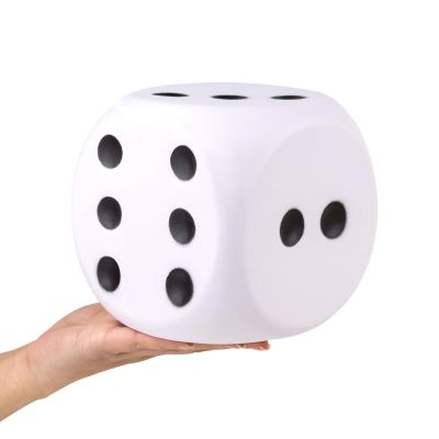 Anboor 5.9'' Large Foam Dice Squishies Jumbo Dice for Classroom Game Dice Kids Toys Collection Decorative Props(White)