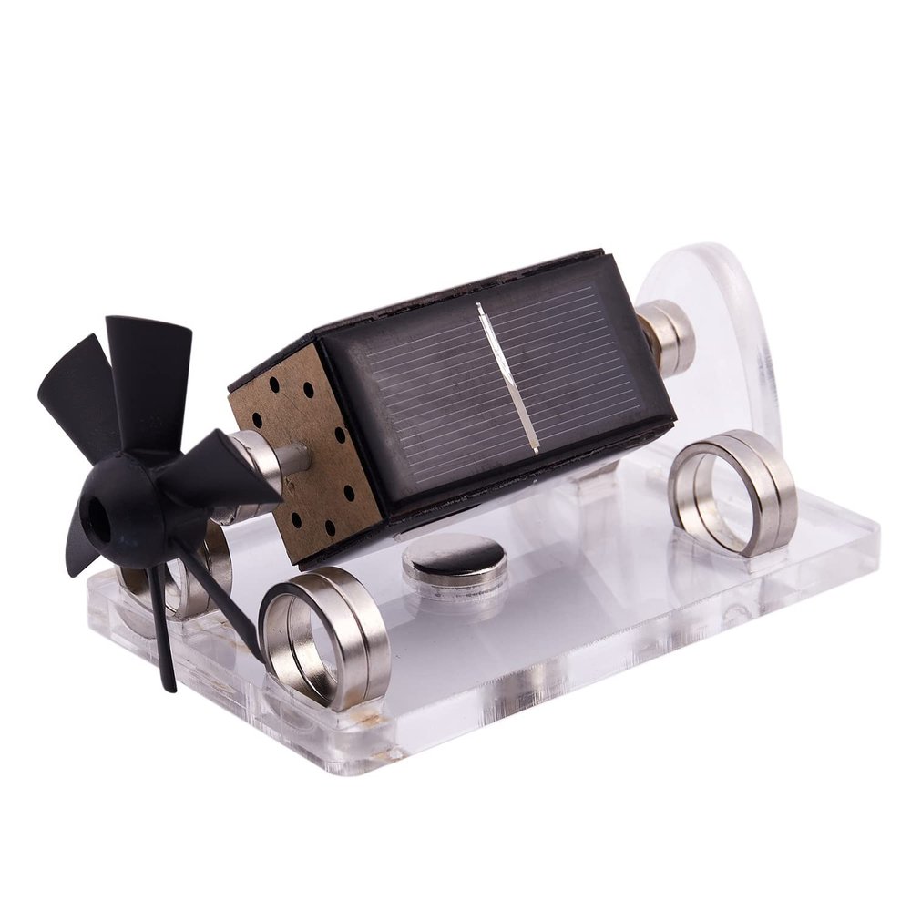Luejnbogty Solar Magnetic Levitation Model Levitating Mendocino Motor Educational Model St41, 130*76*75mm, Black, 233553