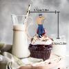 18pcs Glitter Dessert Cupcake Topper Gym Fitness Weight Lifting Sports Muscle Men Theme Decor Supplies Men Boys Happy Birthday Anniversary Party Decorations view 2