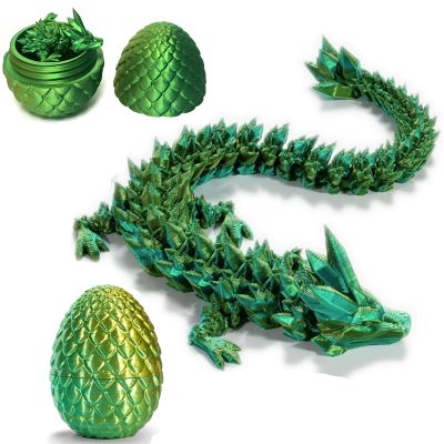 3D Printed Dragon Egg,Mystery Crystal Dragon Fidget Toys,Articulated Dragon,Home Desk Decor Easter Surprise Dinosaur Eggs,Adults Fidget Toys for Autism/ADHD