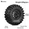 Chanmoo 2.2 RC Crawler Tires And Wheels Beadlock Rims 1/10 RC Rubber Slingers Grappler Mud Tyres OD 136mm For 1:10 Rock Crawler Car Axial SCX10 90047 D90 TF2 Tamiya CC01 Traxxas TRX4 RGT 4PCS (Orange) view 2