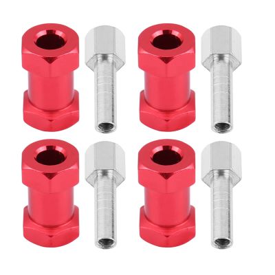 4pcs RC Hex Adapter, Aluminum Wheel Hex Drive Hub Adaptor 15mm to 25mm Lightweight Locknut for D90 AX10 CC01 SCX10 F350 Crawler (20mm)