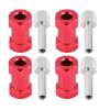 4pcs RC Hex Adapter, Aluminum Wheel Hex Drive Hub Adaptor 15mm to 25mm Lightweight Locknut for D90 AX10 CC01 SCX10 F350 Crawler (20mm) view 1