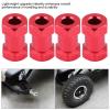 4pcs RC Hex Adapter, Aluminum Wheel Hex Drive Hub Adaptor 15mm to 25mm Lightweight Locknut for D90 AX10 CC01 SCX10 F350 Crawler (20mm) view 2
