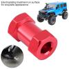 4pcs RC Hex Adapter, Aluminum Wheel Hex Drive Hub Adaptor 15mm to 25mm Lightweight Locknut for D90 AX10 CC01 SCX10 F350 Crawler (20mm) view 3