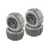 12mm Hex Hub RC Wheel Rims & Rubber Tires 1/10 1/12 1/14 1/16 1/18 Scale Beach Sand/Snow/Desert Off Road Crawler Truck Wheels Tires Compatible with WLtoys 144001 (4* Tires) view 1