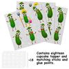 18pcs Green Glitter Cartoon Cucumber Dessert Cupcake Topper for A Big Dill Vegetable Fruit Funny Pickle Theme Decor Supplies Men Women Birthday Anniversary Wedding Party Decoration view 3