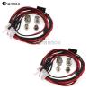 Chanmoo 2Pack 4Leds RC Car LED Lights White Headlights Red Taillight Kit Accessories for RC Buggy Truck Tank Crawler Car SCX10 SCX24 TRX4 TRX6 Slash Rustler Redcat 4WD Traxxas HSP Tamiya Redcat view 3