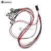 Chanmoo 2Pack 4Leds RC Car LED Lights White Headlights Red Taillight Kit Accessories for RC Buggy Truck Tank Crawler Car SCX10 SCX24 TRX4 TRX6 Slash Rustler Redcat 4WD Traxxas HSP Tamiya Redcat view 4