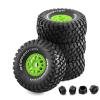 Chanmoo 1/8 RC Short Course Truck Tires and Wheels 17mm Hex OD 140mm 1/7 All Terrain Off Road Tyres for 1:7 1:8 RC Buggy Truck Car HSP TRAXXAS UDR DF7 FS Atom ARRMA Mojave YK4072 DF7 4PCS (Green) view 1