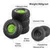 Chanmoo 1/8 RC Short Course Truck Tires and Wheels 17mm Hex OD 140mm 1/7 All Terrain Off Road Tyres for 1:7 1:8 RC Buggy Truck Car HSP TRAXXAS UDR DF7 FS Atom ARRMA Mojave YK4072 DF7 4PCS (Green) view 2
