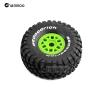 Chanmoo 1/8 RC Short Course Truck Tires and Wheels 17mm Hex OD 140mm 1/7 All Terrain Off Road Tyres for 1:7 1:8 RC Buggy Truck Car HSP TRAXXAS UDR DF7 FS Atom ARRMA Mojave YK4072 DF7 4PCS (Green) view 3