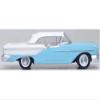 Oxford Diecast 1957 88 Convertible (Top-Up) Banff Blue and Alcan White with White 1/87 (HO) Scale Diecast Model Car 87OC57002 view 2