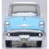 Oxford Diecast 1957 88 Convertible (Top-Up) Banff Blue and Alcan White with White 1/87 (HO) Scale Diecast Model Car 87OC57002 view 3