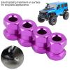 4pcs RC Hex Adapter, Aluminum Wheel Hex Drive Hub Adaptor 15mm to 25mm Lightweight Locknut for D90 AX10 CC01 SCX10 F350 Crawler (15MM) view 3