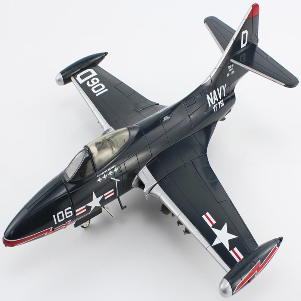 Grumman F9F-5 Panther Aircraft VF-781, Royce Williams, Action Speak Louder Than Medals United States Navy Air Power Series 1/48 Diecast Model by Hobby Master HA7210