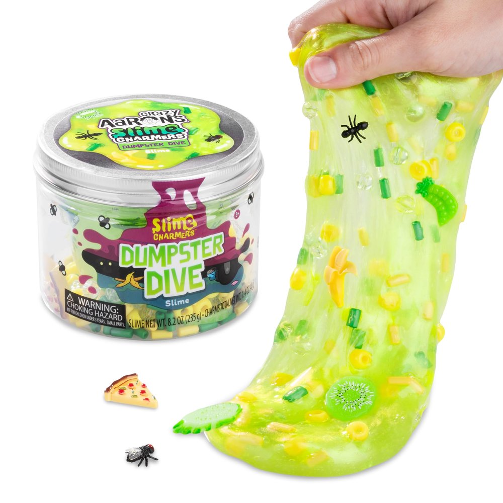 Crazy Aaron's Slime Charmers - Dumpster Dive - Light Green Water Slime, Sensory Toys for Kids - Creative and Endless Fun, Stress Relief Therapy, Gifts for Girls and Boys - Made in USA