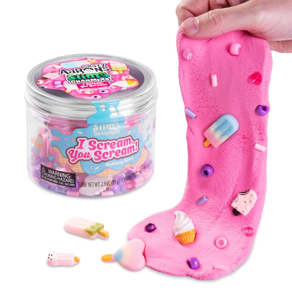 Crazy Aaron's Slime Charmers - I Scream, You Scream - Pink Buttery Slime, Sensory Toys for Kids - Creative and Endless Fun, Stress Relief Therapy, Gifts for Girls and Boys - Made in USA
