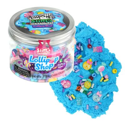 Crazy Aaron's Slime Charmers - Lollipop Shop - Fluffy Blue Cloud Slime, Sensory Toys for Kids - Creative and Endless Fun, Stress Relief Therapy, Gifts for Girls and Boys - Made in USA